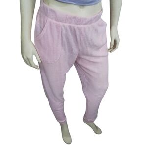NEW Waffle Jogger Pink Lady Medium With Pockets